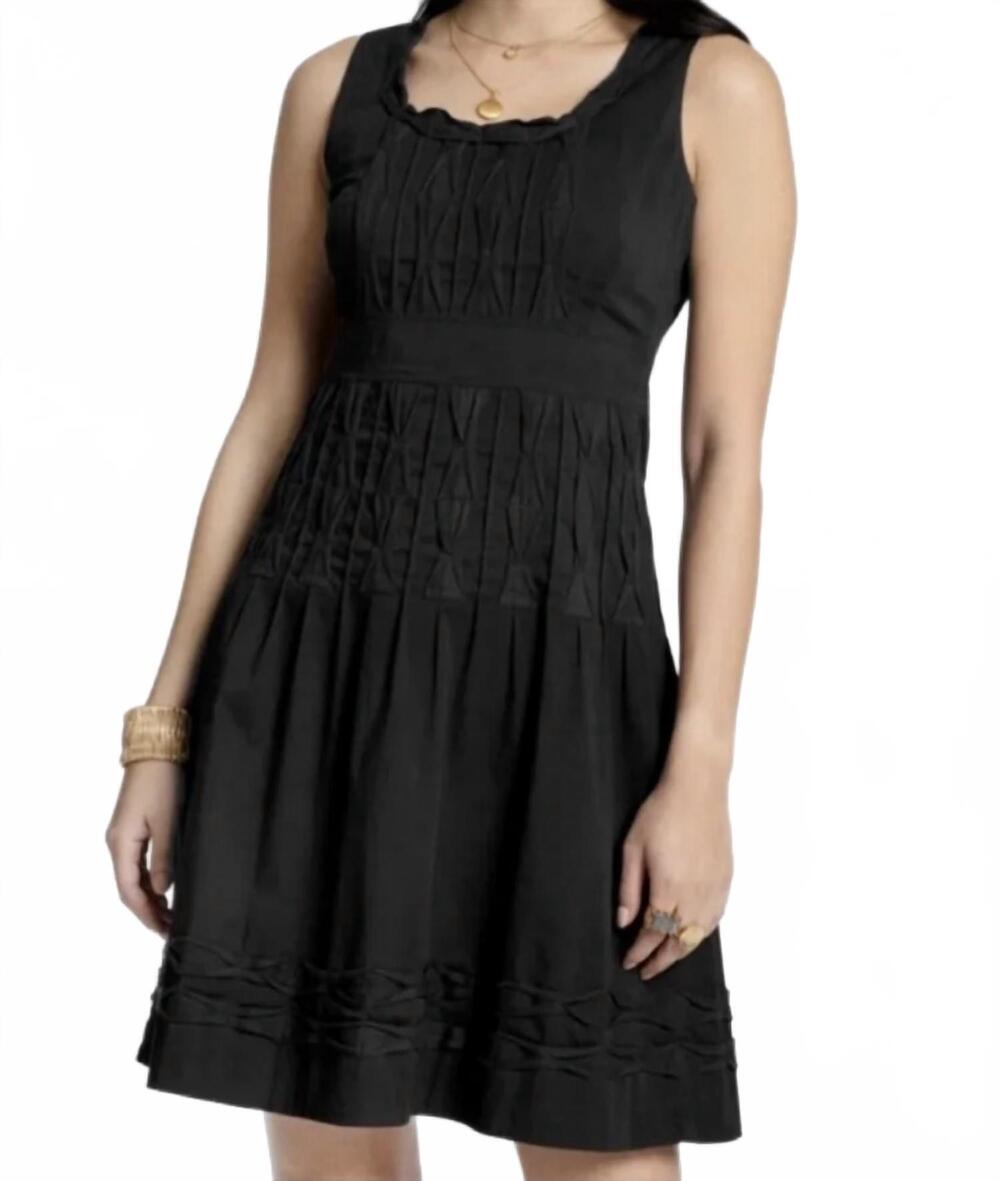 NEW FRANCES VALENTINE ribbon mini dress in black